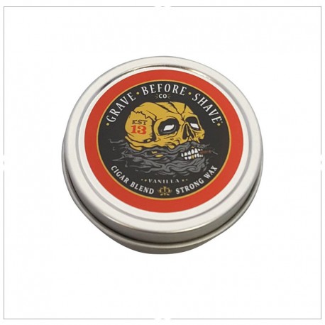 Cire pour moustache "Cigar Blend" par Grave Before Shave - (Cigare & vanille)