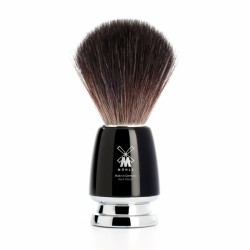 Blaireau de rasage Black Fibre, poignée en résine noir par MÜHLE