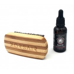 Pack Géranium - Huile Géranium & citrus et brosse à barbe